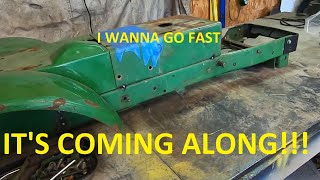 Race Mower Build Part 3 - front axle and steering