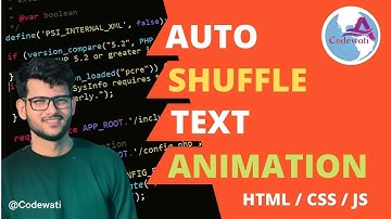 Auto Shuffle Text Animation | HTML CSS JS | Codewati