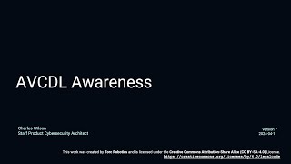 AVCDL awareness