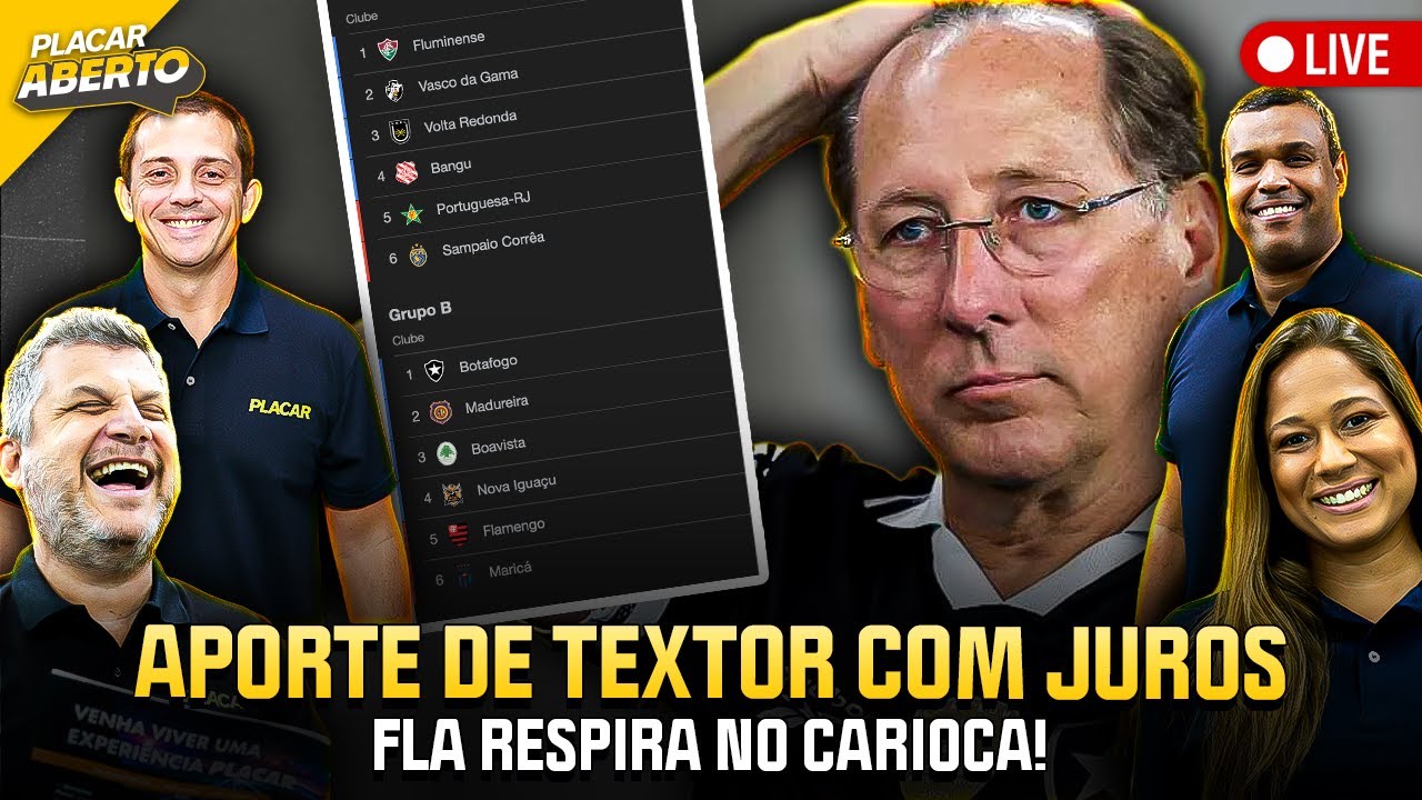SITUAÇÃO DE JOHN TEXTOR NO BOTAFOGO, FLAMENGO COM ESPERANÇA NO CARIOCA E MAIS | Placar Aberto |27/01