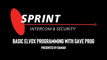 Elvox Door Station Programming Guide using Save Prog