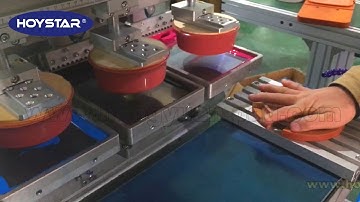 3 color lunch box pad printing machine