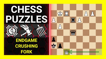 Chess Puzzles to Practice. Themes: Endgame, Crushing, Fork. Learn Chess