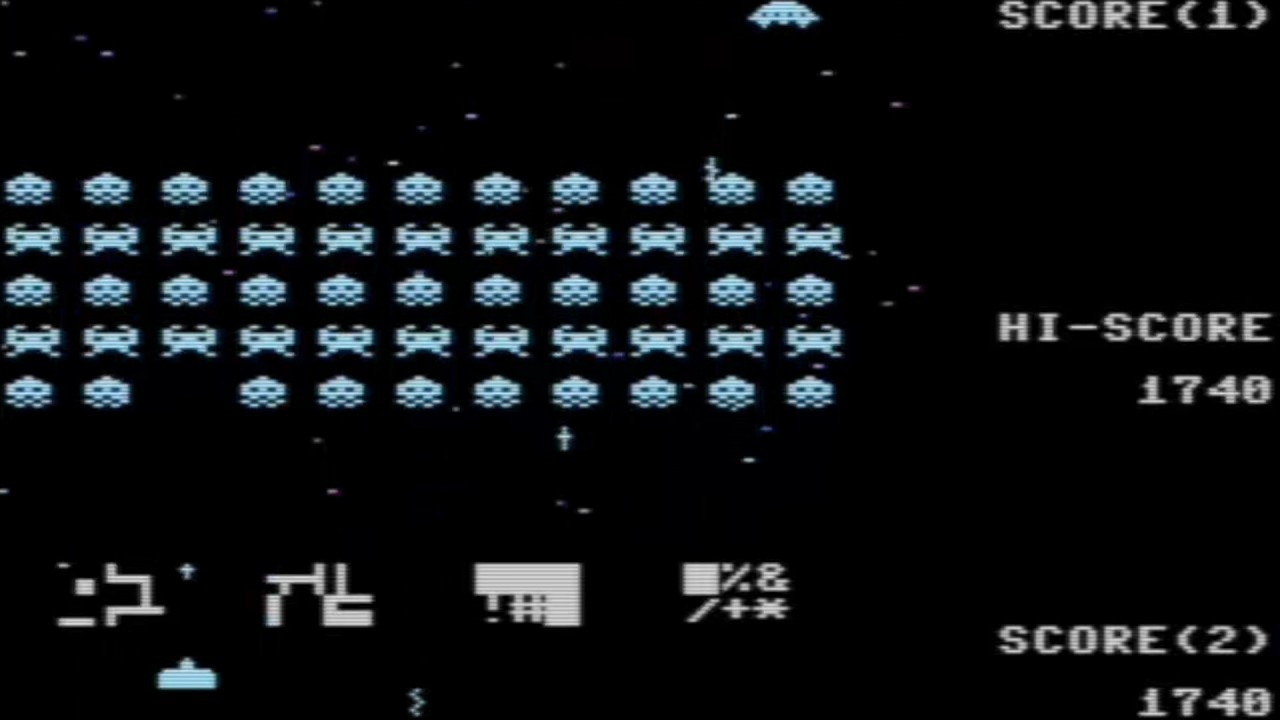 FULLSCREEN CRT FILTER C64 SPACE INVADERS CLONE NICE INTRO CRACKTRO,SONG Faayd Logiker Roly COMMODORE