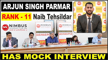 Arjun Singh Parmar  || Rank-11 || Naib Tehsildar || Mock Interview 2023