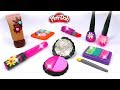  play doh makeup set how to make eyeshadow lipstick  nail polish with play doh fun for kids