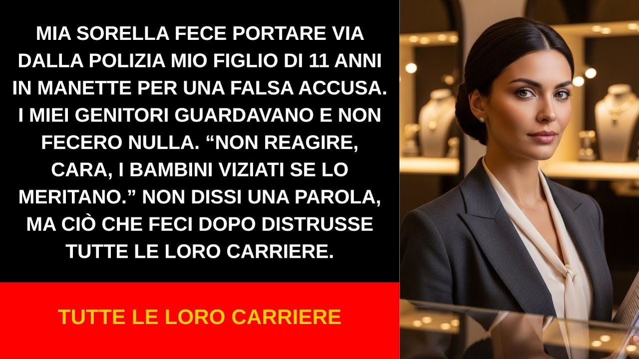 Mia sorella fece arrestare mio figlio di 11 anni con una falsa accusa; i miei genitori solo... poi..