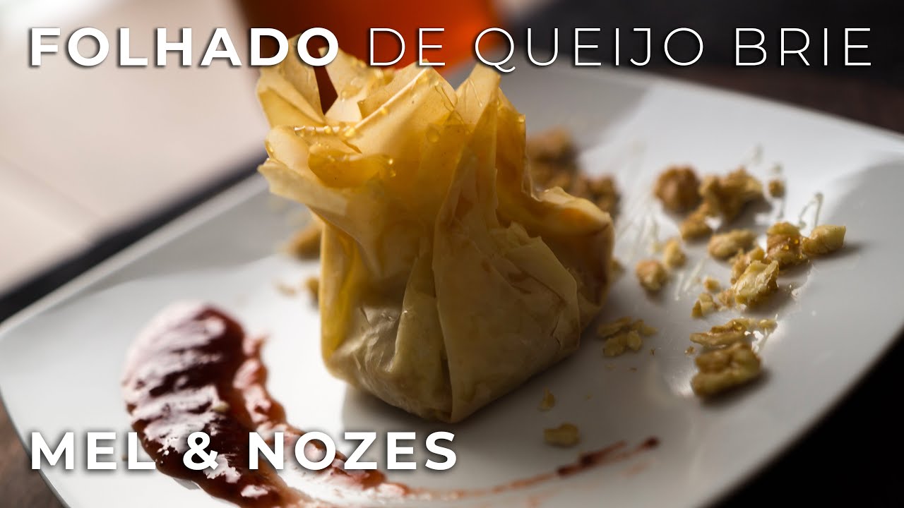 Folhado de Queijo Brie com Mel & Nozes