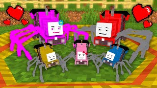 Monster School : Choo Choo Charles Farm - Minecraft Animation