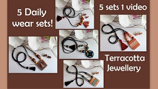 5 Daily wear Terracotta Jewellery sets | Beginner friendly | Apt for beginners #paintedearthbyneha