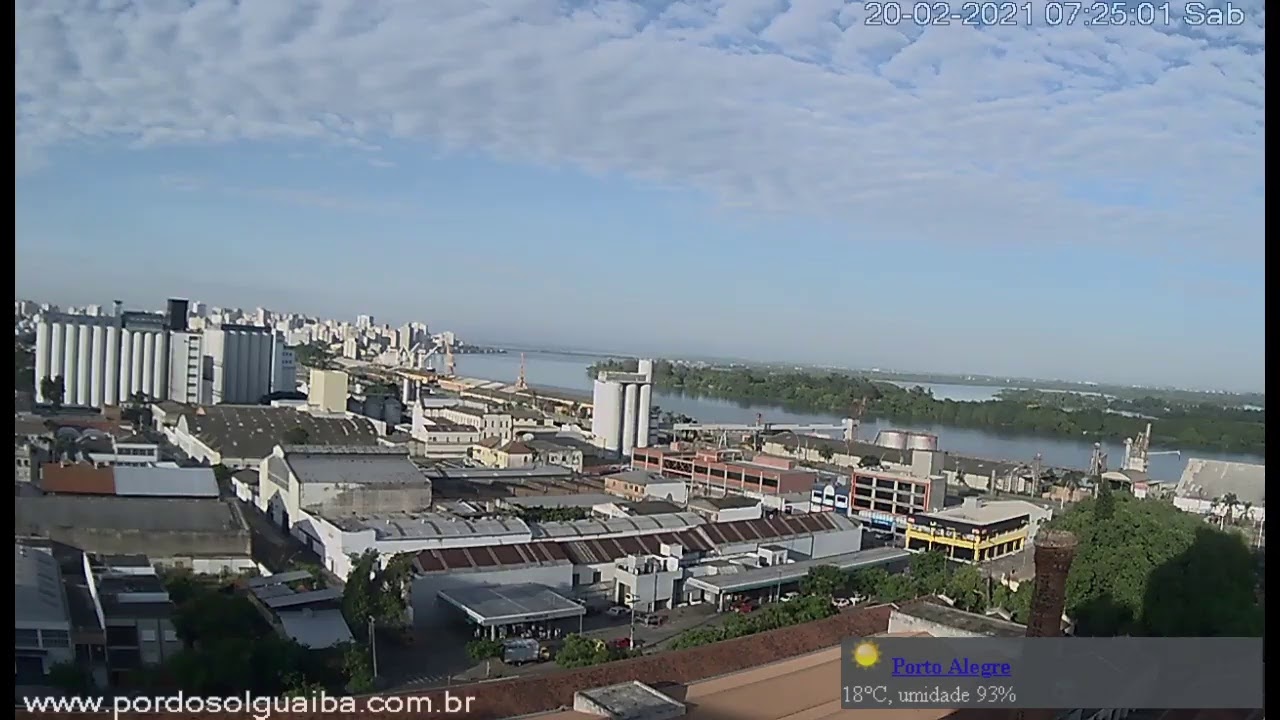 Transmissão ao Vivo - Pôr do Sol Guaíba - Porto Alegre -RS