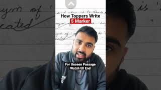 How to Write 5 Marks Answer in English Board Exam shorts