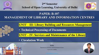 B-107-Technical Processing of Documents & Circulation Work By Mr. Rohit