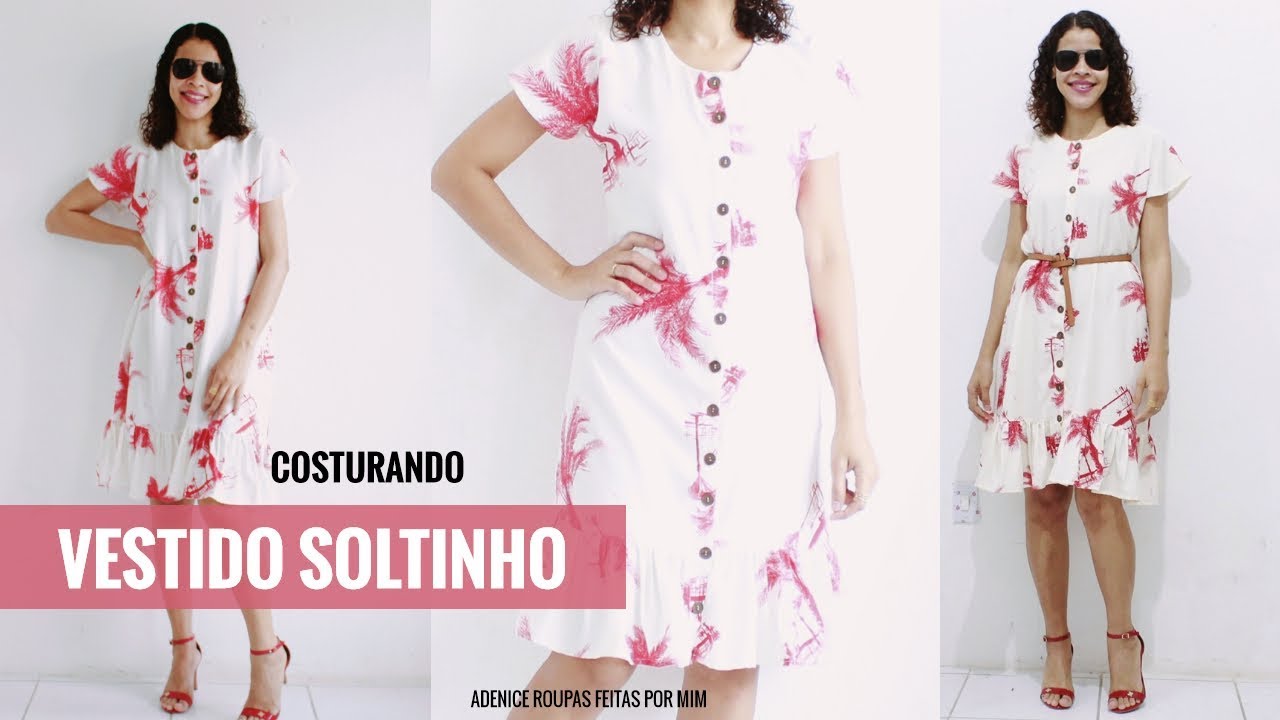 vestido soltinho de crepe