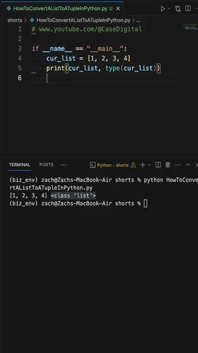 How To Convert A List To A Tuple In Python #python #pythonlist #code ...
