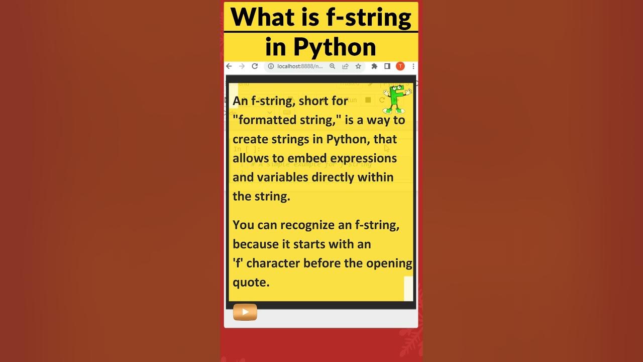15 | f - String in Python | Python Coding - YouTube