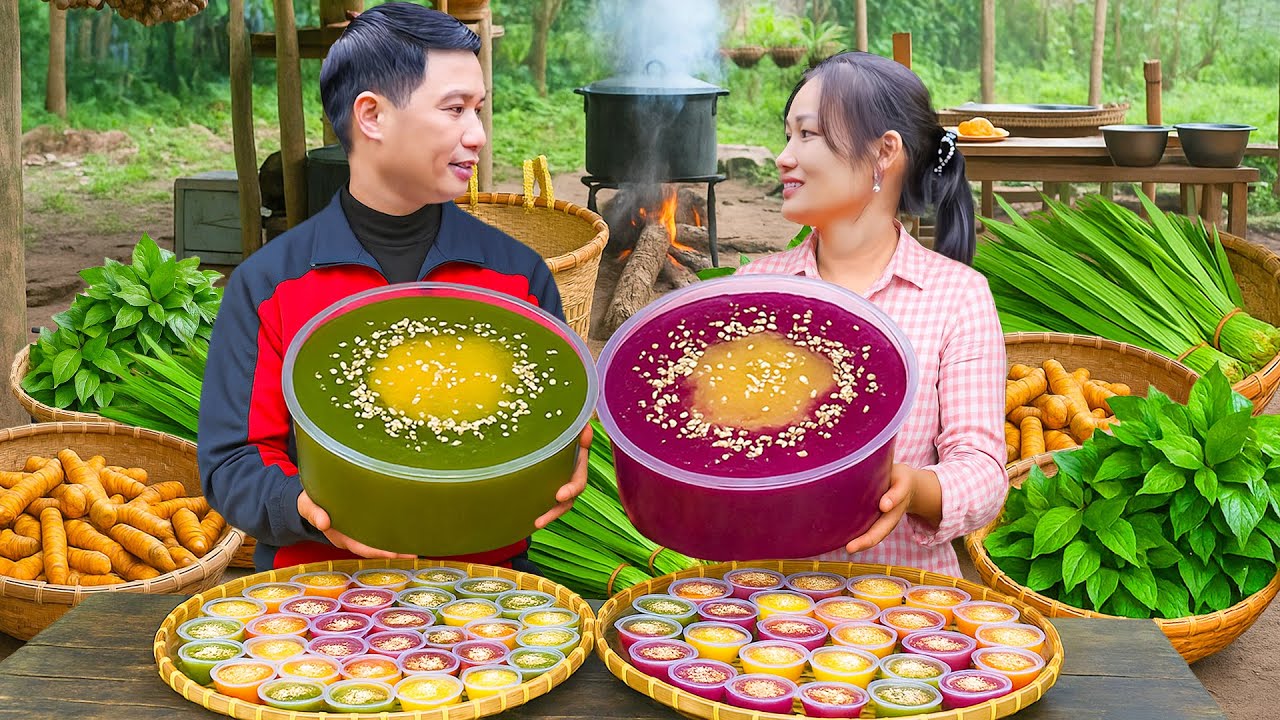 Process of Making Husband & Wife Cakes and Bring them to the Market to Sell with my Family