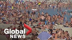Coronavirus outbreak: Australians crowd Bondi Beach despite restrictions, social distancing