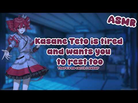 Kasane Teto is tired and wants you to rest too (asmr?)