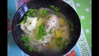 Очень вкусный  #куриный суп с домашней лапшой#