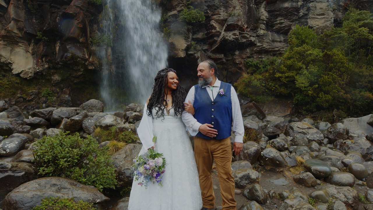 Dennis and Andrea elopement video at Tongariro