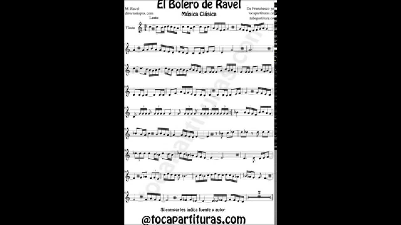 El Bolero De Ravel Partitura Para Flauta Violin Saxofon Alto Trompeta Clarinete Saxo Tenor Saxo Soprano Y Trombon 1º Partitu Clarinet Sheet Music Bolero
