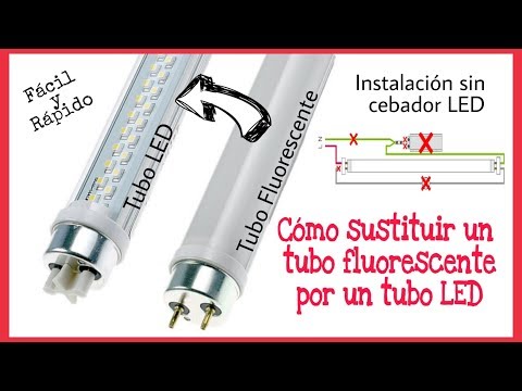 CÓMO SUSTITUIR UN TUBO FLUORESCENTE POR UNO LED || AHORRA ENERGÍA