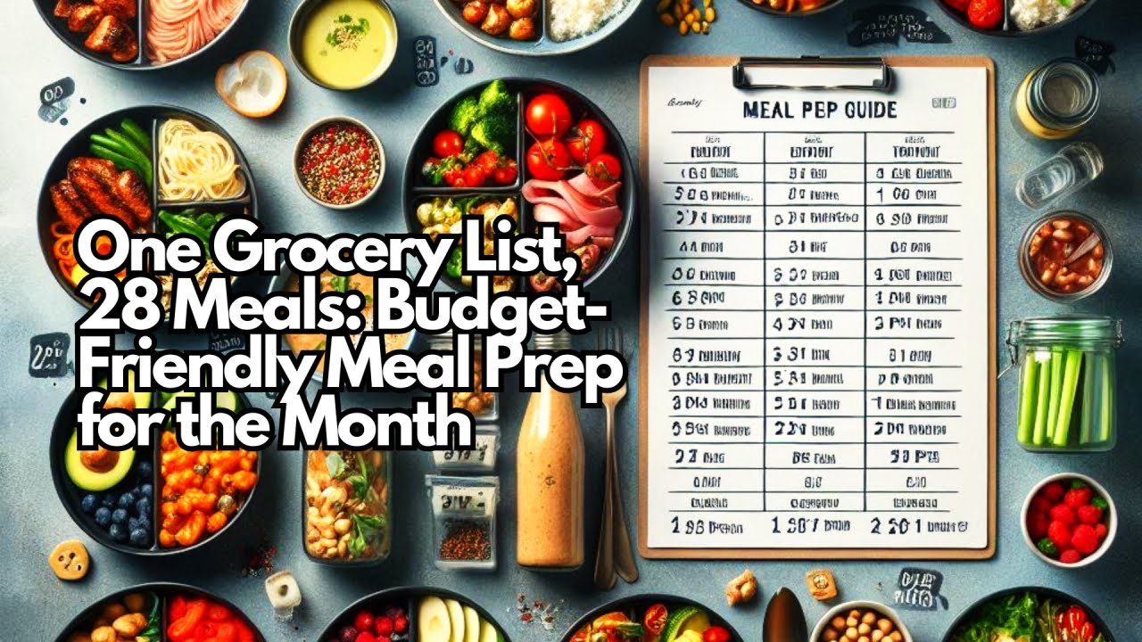 One Grocery List, 28 Meals Budget Friendly Meal Prep for the Month #