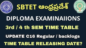 AP DIPLOMA C16 3rd, 4 th sem Time table Release date | exams Aug 2021