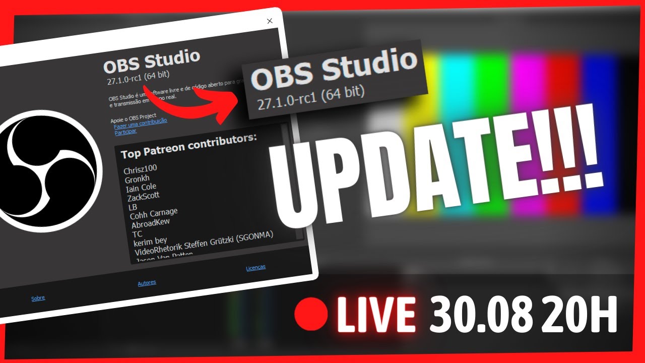 🔴 LIVE DE SEGUNDA #35 - OBS UPDATE 27.1.0 RC1 - Testando Novos Recursos ao Vivo