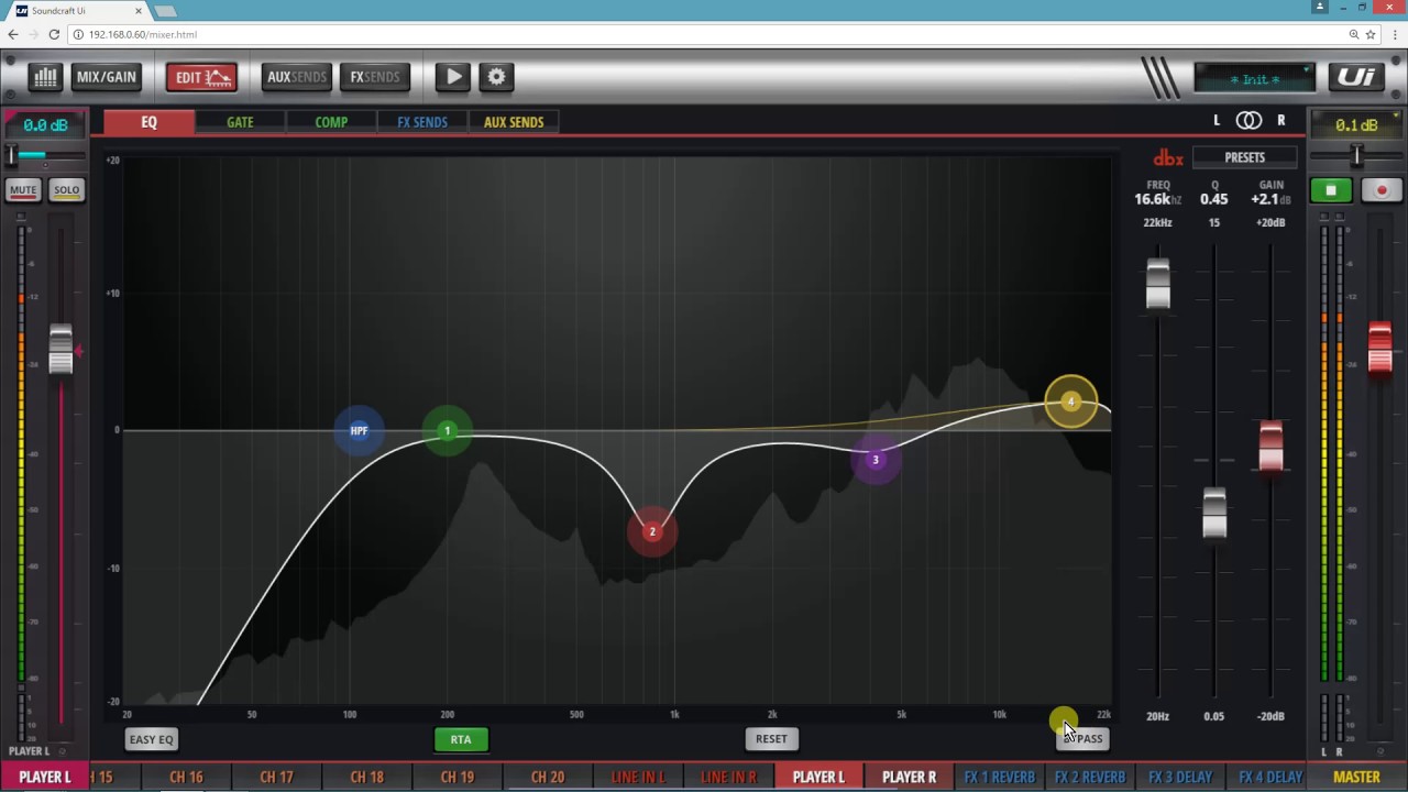Soundcraft Ui24R EQ Comp FX YouTube