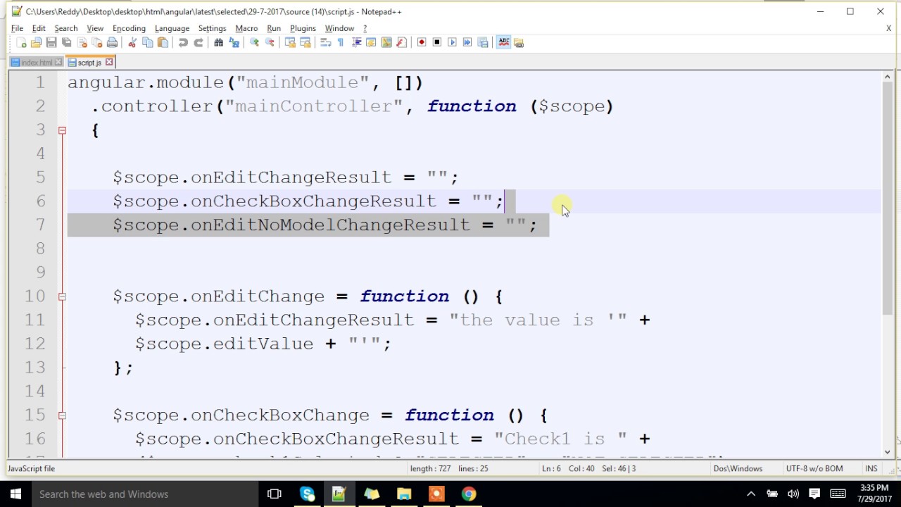 what is ng-change directive in angular js? - YouTube