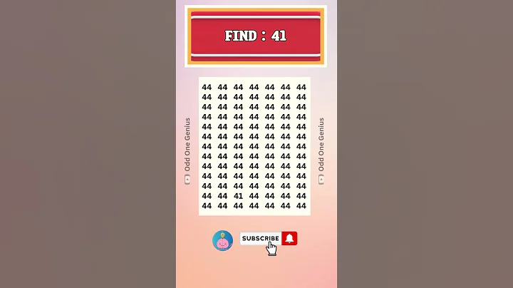 Can You Find "41" ? How Bright is Your Eyesight ? #oddoneout #opticalillusion #shorts #viral