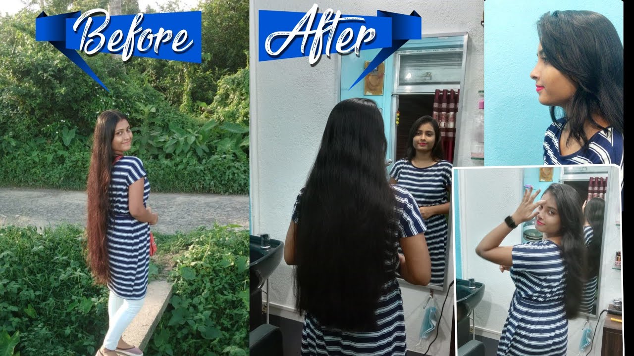 চুল কেটেই ফেললাম 🥲😩//দূর্গা পূজো স্পেশাল 😍💗💗//long hair😊#shorts#haircutting#longhair#longhairstyle
