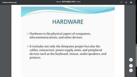 Saima Khurram10 general  computer  video lesson 6 Hardware and Software