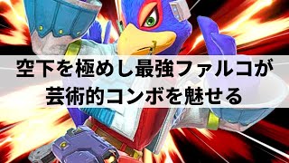 【スマブラSP】空中下攻撃の真価を発揮!?最強ファルコが芸術的な超絶コンボを魅せる【M0tsunabE ファルコ/ハイライト】