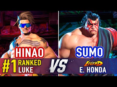 SF6 🤜 Hinao (#1 Ranked Luke) vs Sumo (E.Honda) 🤛 SF6 High Level Gameplay