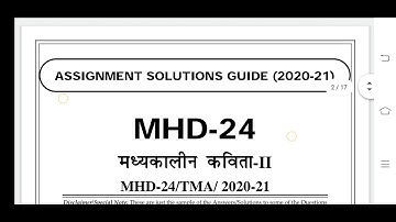 MHD 24 Ignou Solved Assignment