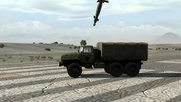 ArmA2 GBU-12 through the drivers window from 6Km