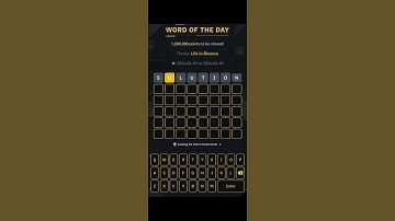 New Crypto WODL- Theme Life inbinance - Binance Word Of The Day Answers #cryptowodl #wodl #shorts