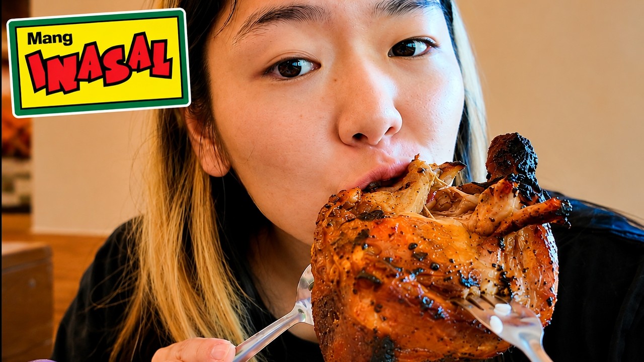 Japanese Girl Tries Mang Inasal in the Philippines 🇵🇭