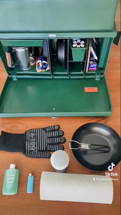 Everything packed in the Chuck Box Camp Kitchen #camping #outdoorcooking #campcooking #campinghacks