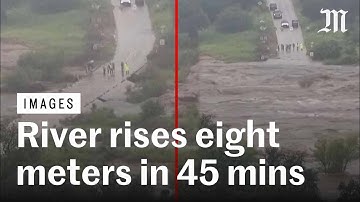 Texas deadly flood: Footage shows speed of Guadalupe River