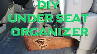 DIY Under Seat Organizer Build #truck #storage #duramax #custom