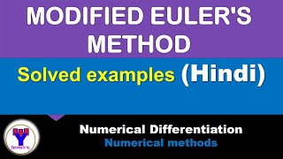 Modified Euler's Method in Hindi | Heun’s method in Hindi | Numerical methods