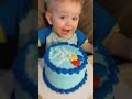 When you are so excited about your First Birthday Smash Cake! Parker Scott! #birthday #smash #cake