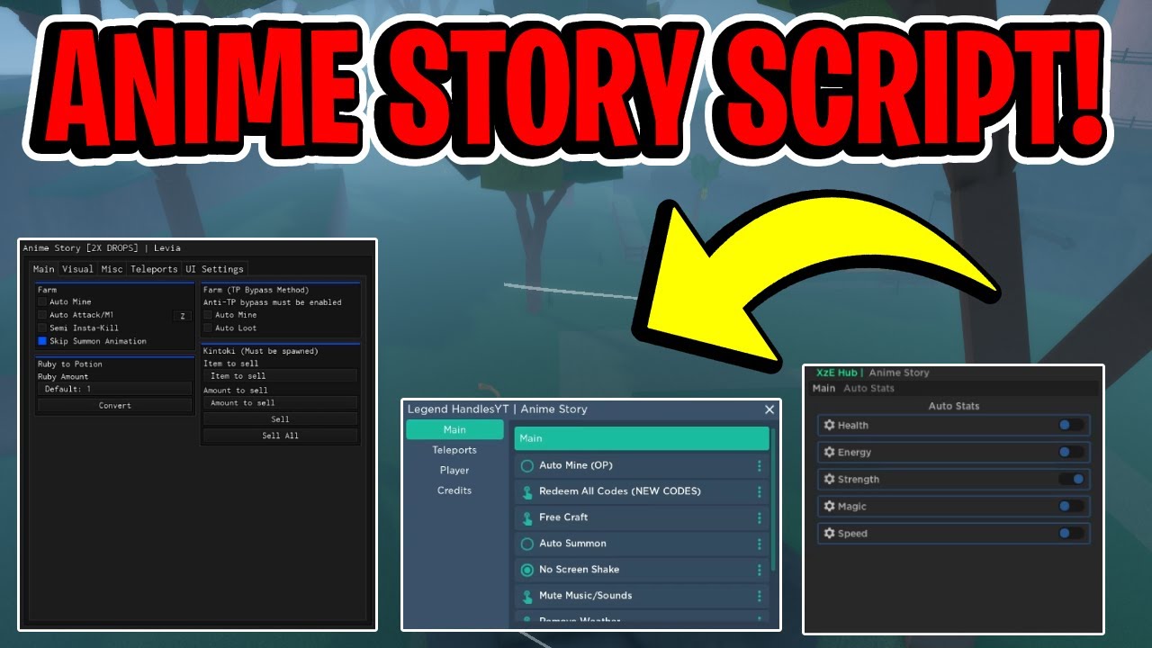 [NEW] Anime Story Script GUI Hack (AUTOFARM, AUTO MINE, AUTO QUEST, AND ...