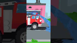 Fire Truck Works In Town #carsforkids #длядетей #мультикидлядетей #мультфильмы #cartoon #cars