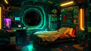 Future Starship Bedroom Ambience | Cosy Sleeping in Spaceship and Noise Sound | Relaxation, Insomnia