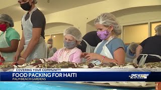 Palm Beach Gardens volunteers packs food for Haiti